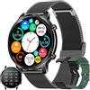 SGDDFIT Smartwatch Uomo Chiamata Bluetooth e Risposta Vivavoce, Smart Watch con Lettore Musicale Cardiofrequenzimetro SpO2 Sonno Calorie 21 Modalità Sport Notifiche Messaggi per Android/iOS (Nero)