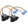 PNGKNYOCN IEC C13 Adattatore per montaggio a pannello, AC 250 V 10 A 3 pin IEC modulo di ingresso presa di corrente con 3 cavi per elettrodomestici o dispositivi fai da te(2-Pack)