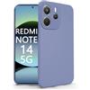 N NEWTOP Cover Compatibile per REDMI NOTE 14 5G, Custodia TPU SOFT Gel Silicone Ultra Sottile Flessibile Case Posteriore Protezione Fotocamera Anti Urto Guscio Scocca Colorato Thin (Viola)