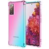 Dedux Cover per Samsung Galaxy S20 Fe, Custodia Trasparente Gradiente Protettivo TPU Case, Ultra Sottile Rinforzo a Quattro Angoli Cover (Rosa/Verde)