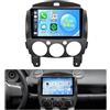 Roinvou 4+64G Schermo Autoradio per Mazda 2 2007-2014 CarPlay Android Auto, 9 Pollici Incell Touchscreen Android 15 Stereo Auto con GPS Bluetooth EQ WIFI RDS FM SWC Telecamera Posteriore