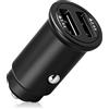 Tuwonwa Caricatore USB,Adattatore Accendisigari USB 24W/4.8A, Adattatore Accendisigari Compatto in Lega Metallica, Caricatore Rapido per Smartphone, Tablet e Dispositivi Elettronici