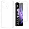 N NEWTOP Custodia Compatibile con OPPO RENO 13 F, Morbido TPU CLEAR Silicone Anti Graffio Trasparente Slim Sottile Flessibile Case Posteriore Proteggi Vetro (Cover +2 Pellicola)