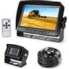 CHETOO Telecamera per la retromarcia 18 IR a LED, impermeabile + Monitor 7" TFT LCD (Due Supporti)