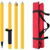 Mountlaser Palo GPS in alluminio, 2M Surveying Prism Pole, 4 sezioni GPS Rover Rod, Prisma Pole per rilevamento del terreno, giallo
