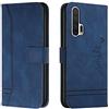 Bravoday Cover per Honor 20 PRO, Flip Custodia in Pelle PU Portafoglio Custodia per Honor 20 PRO, con Slot per Schede, Blu