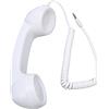 CCYLEZ Microtelefono retrò, Ricevitore Telefonico retrò Sostitutivo, Ricevitore per Telefono Cellulare Portatile Universale per Smartphone, Computer con Jack per Cuffie da 3,5 Mm (Bianco)