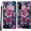 Haninsuze Cover per Samsung Galaxy A18 / A17 / A26 5G, PU Pelle, Fiore di pesco | Interno TPU Antiurto, Anti-Graffio, Fessura per Schede, Supporto Stand, Design Libro, Flip