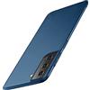 Galful Custodia per Samsung Galaxy S21 FE 5G, Custodia per cellulare ultra sottile opaca Protezione antigraffio Custodia rigida Custodia rigida per PC Samsung Galaxy S21 FE 6.4 Grigio Blu