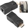 Tissting HDMI Extender, Convertitore HDMI Trasmettitore Ricevitore Rete RJ45 Ethernet LAN CAT 5E/6, Supporto 3D 1080p HDMI1.4 HDCP1.1/1.2 per Monitor Proiettori TV