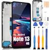 ARSSLY (Non per Redmi 13) TFT per Xiaomi Redmi Note 13 4G LCD Schermo - LCD Display per Xiaomi Note 13 4G 23129RAA4G 23124RA7EO Touch Screen Digitalizzatore Assemblaggio con Cornice (Nero)