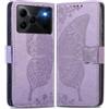 MOJIA Cover in Pelle per Doogee Note 56 / Note 56 Plus/Note 56 Pro, Custodia Premium a Portafoglio con Interno Case in TPU e Porta Carte [Cinturino da Polso in Regalo]. Lavender