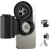 JJC Handgirp magnetico 2 in 1 stile DSLR e adattatore filtro 67 mm per iPhone 16 Pro Max 15 Pro Max 14 Pro Max - montaggio filtro 67 mm, con telecomando Bluetooth, impugnatura a scatto supporto per