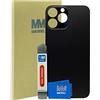 MMOBIEL Vetro posteriore compatibile con iPhone 13 Pro - 6.1 inch - 2021 - Adesivo preinstallato - Graphite/Nero