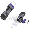 MOSHOU 1 pezzo Adattatore Magnetico USB C da 240 W,16 pin Connettore USB C Magnetico girevole a 180°, Ricarica Rapida per Samsung Galaxy S25 S24 A16 A34 A55,iPhone 16/15,Redmi 14C,Pad,laptop