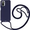 2NSPDRGNI Cover con Collana Compatibile con Xiaomi Redmi Note 11 4G/Note 11S,Case con Laccio per Il Collo Custodia con Cordino,Soft silicone Blu
