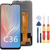 SiuVorZhi Display LCD compatibile con OUKITEL C36 Display LCD Touch Screen Assembly riparazione parti di ricambio con strumenti.