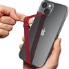 Sinjimoru Reusable Stretching Phone Strap, Silicone Cell Phone Grip Holder with Clip for iPhone Case Secure & Slim Smart Phone Holder for Hand. Sinji Loop Clip 230, Vino Rosso