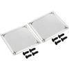 PATIKIL 120mm Ventola Filtro Griglie con Viti, 2pz Alluminio Telaio Inossidabile Acciaio Rete Antipolvere Copertura per Computer Custodia, Argento