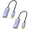 BENFEI Confezione da 2 cavi adattatori da DisplayPort a HDMI (2K 60Hz, 1080p 120Hz) convertitore unidirezionale da DisplayPort a monitor HDMI, compatibile con HP, Dell, GPU, AMD, NVIDIA, altri, da