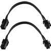 ECSiNG 2 PZ ATX 4 Pin Maschio a Femmina CPU Cavo di Prolunga per Computer Desktop 12V Alimentazione e CPU Connettore di Alimentazione 18 AWG 22cm