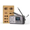 Acta Berg Radio a Manovella DAB+/FM | Radio di Emergenza con Batteria da 5000 mAh e Funzione Solare | Sveglia e SOS