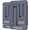 MOSISO Mini Supporto Portatile Laptop Scrivania,Supporto Regolabile Lega Alluminio Computer,Supporto Ergonomico Pieghevole Tastiera Lavoro Collaborativo,Compatibile con Tutti i Laptop, Grigio Ardesia