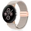 PaceBid Nylon Cinturino per Google Pixel Watch 4 41mm/3 41mm/2/1, Magnetica Intrecciato Sport Cinturini di Ricambio per Google Pixel Watch 1/2/3/4 41mm - Starlight