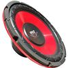 RED 1 altoparlante compatibile con PYLE RED LABEL PLW10RD woofer 25,00 cm 250 mm 10 300 watt rms 600 watt max 4 ohm 86,7 db spl auto rosso, 1 pezzo