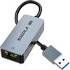 SODOLA Adattatore LAN USB 2.5 Gb Ethernet adattatore USB 3.0 a RJ45 2500 Mbps Gigabit adattatore di rete su alluminio compatibile con laptop, tablet, PC su Windows 11/10/8, macOS ecc