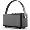 Smalody Altoparlante Portatile Bluetooth Vintage, Altoparlanti Stereo Wireless Con Bassi Ricchi Portatile in Pelle, Con Controllo Della Rotazione, Per Feste Di Viaggio a Casa All'ape