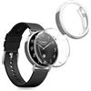 kwmobile Set 2x Custodia Smartwatch Compatibile con Xiaomi Watch S4 41mm Cover - Case Silicone Protezione Orologio Fitness trasparente/argento