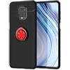 SORAKA Cover per Xiaomi Redmi Note 9 Pro con anello,Custodia in TPU Morbido Custodia Redmi Note 9S Ultrasottile con piastra metallica per Supporto Auto Smartphone Magnetico