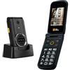 AGM Telefono per Anziani, AGM M8 FLIP Telefono Conchiglia Compatibilità con Apparecchi Acustici, Impermeabile/Antigoccia,Composizione Rapida,Tasti Grandi,Tastiera Grande,SOS,104 dB,1500 mAh, 4G Doppia SIM