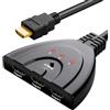 QarulG Splitter HDMI Switch Splitter 3 in 1 Out Splitter segnale è stabile e liscio UHD Switcher per Switch, per X-Box, HDTV, laptop, PC, console di gioco (1080P)