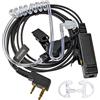 HYSHIKRA Cuffia con Microfono 2 Pin per Walkie-Talkie con Grande Tasto PTT e Microfono, Compatibile con Radio Baofeng UV-5R, UV-5RA, 888S e Kenwood (1 Pack Include auricolari di ricambio)