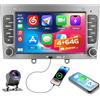 Roinvou 4+64G Android 15 Autoradio per Peugeot 308 408 2007-2015 Carplay Android Auto Mirror Link, 9 Pollici IPS Touchscreen WI-FI GPS Bluetooth EQ FM/RDS SWC Telecamera Posteriore