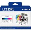 WOWINK LC223XL Cartucce di ricambio per Brother LC-223 LC-221 da 4, nero ciano, magenta giallo, compatibile con DCP-J4120DW DCP-J562DW, MFC-J480DW J680DW J880DW J4420DW J4620DW J4625DW J5320DW J5620DW