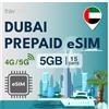 travSIM eSIM Duabi | 15 giorni - 05GB di dati | Dati ad alta velocità 5G/4G | Accesso illimitato a internet per Google, Facebook, Whatsapp, Instagram e altro ancora