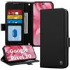 ONETHEFUL Custodia a portafoglio in pelle di alta qualità per Google Pixel 10 / Pixel 10 Pro (6,3 pollici), custodia a libro con cavalletto, blocco RFID, chiusura magnetica e 3 scomparti per schede