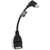 SYSTEM-S Mini USB con Spina angolare a 90 ° Gradi angolare Sinistro a USB Tipo A (Femmina) Presa Cavo Dati da 13 cm