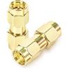 Fohevers 2 x adattatore SMA maschio a maschio SMA, adattatore accoppiatore, spina pin