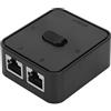 Yunseity Switch di Rete Gigabit a 2 Porte, Switch Gigabit Ethernet con Porta RJ45 CAT6 2 in 1 Uscita, Selettore Splitter con Interruttore a Pressione di Tasto di Rete