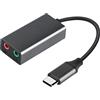GINTOOYUN Scheda audio USB Type-C dual channel con jack 3,5 mm per laptop, cuffie, microfoni e PS4