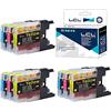LCL Cartucce d'inchiostro LC1220 LC1240 LC1240C LC1240M LC1240Y Compatibile (3Ciano 3Magenta 3Giallo) Sostituzione per Brother MFC-J6910CDW J6710CDW J5910CDW J825N J955DN J955DWN J705D J705DW J710D