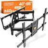RICOO S4964 Supporto TV da parete Staffa TV 40-85 pollici per 40 42 43 50 55 60 65 70 75 80 85 pollici girevole inclinabile fino a 60 kg max VESA 600x400