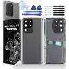 YHX-OU 6.9'' Grigio Copribatteria per Samsung Galaxy S20 Ultra 5G S20 Ultra SM-G988B SM-G988U Copri Batteria Sostituzione Posteriore Ricambio Posteriore Back Cover + Strumento di Installazione