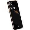 RankOne La Custodia del Telefono è Adatta per OPPO A53 / OPPO A53s (6.5 Inches), Case per Cellulare in Silicone con Telaio Galvanico - Nero