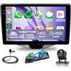 Rimoody 4G+64G Wireless Carplay Android Autoradio per Toyota Aygo Peugeot 108 Citroen C1 2015-2020 9 Pollici Incell Schermo Autoradio con Android Auto GPS Navi WiFi Bluetooth FM/RDS/SWC Telecamera Posteriore