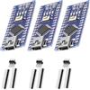 Ulegqin Nano Modulo con CH340 Schede Madri per Arduino Nano Ulegqin Nano V3 scheda di sviluppo con chip 328P connettore Mini 5V 16MHz compatibile con Arduino Nano (3 pezzi)